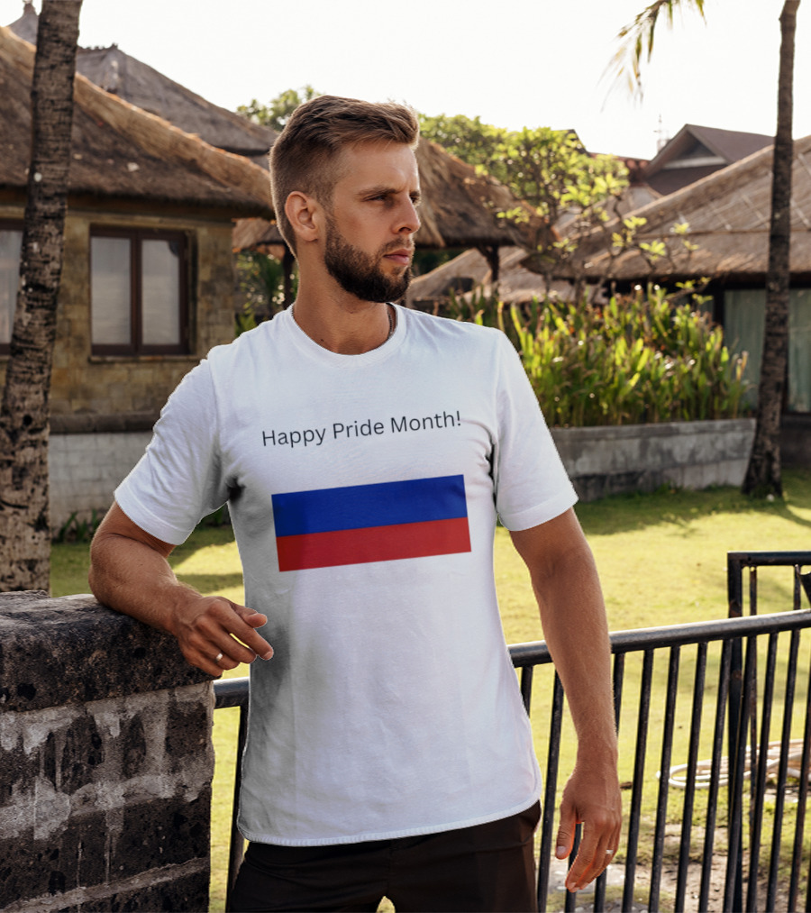 Happy Pride Month Celebration Russia Flag T-Shirt