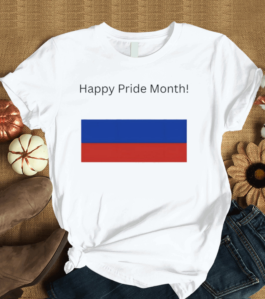 Happy Pride Month Celebration Russia Flag T-Shirt