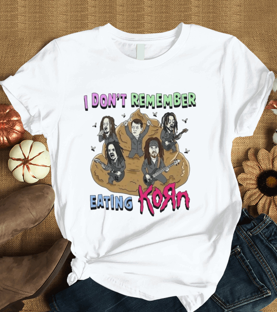 I Don't Remember Eating KoRn Band Parody Cartoon Characters T-Shirt