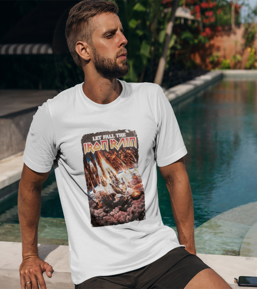 Let Fall The Iron Rain Outer Space Meteor Invasion Explosion T-Shirt
