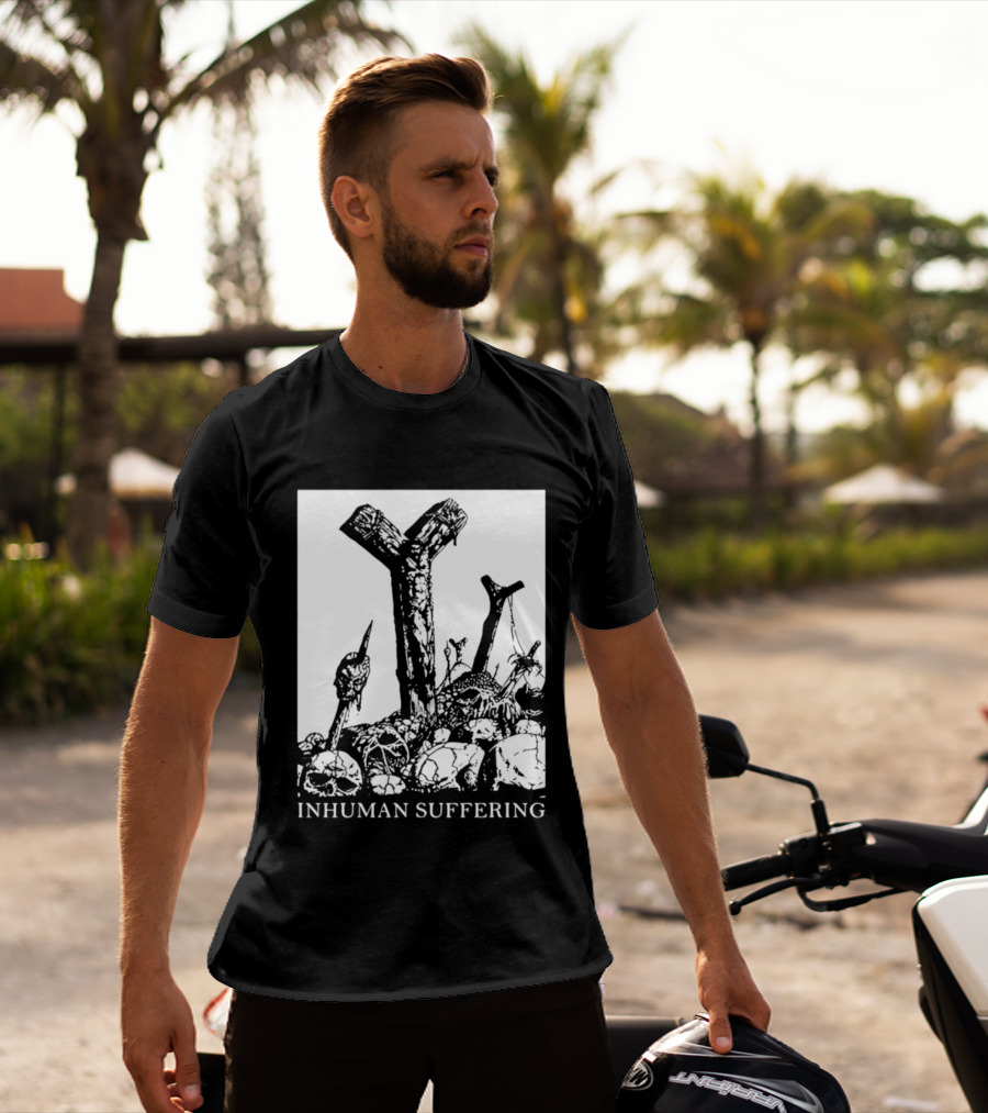 Death Metal Black Metal Extreme Metal Gothic Inhuman Suffering Skulls Swords T-Shirt