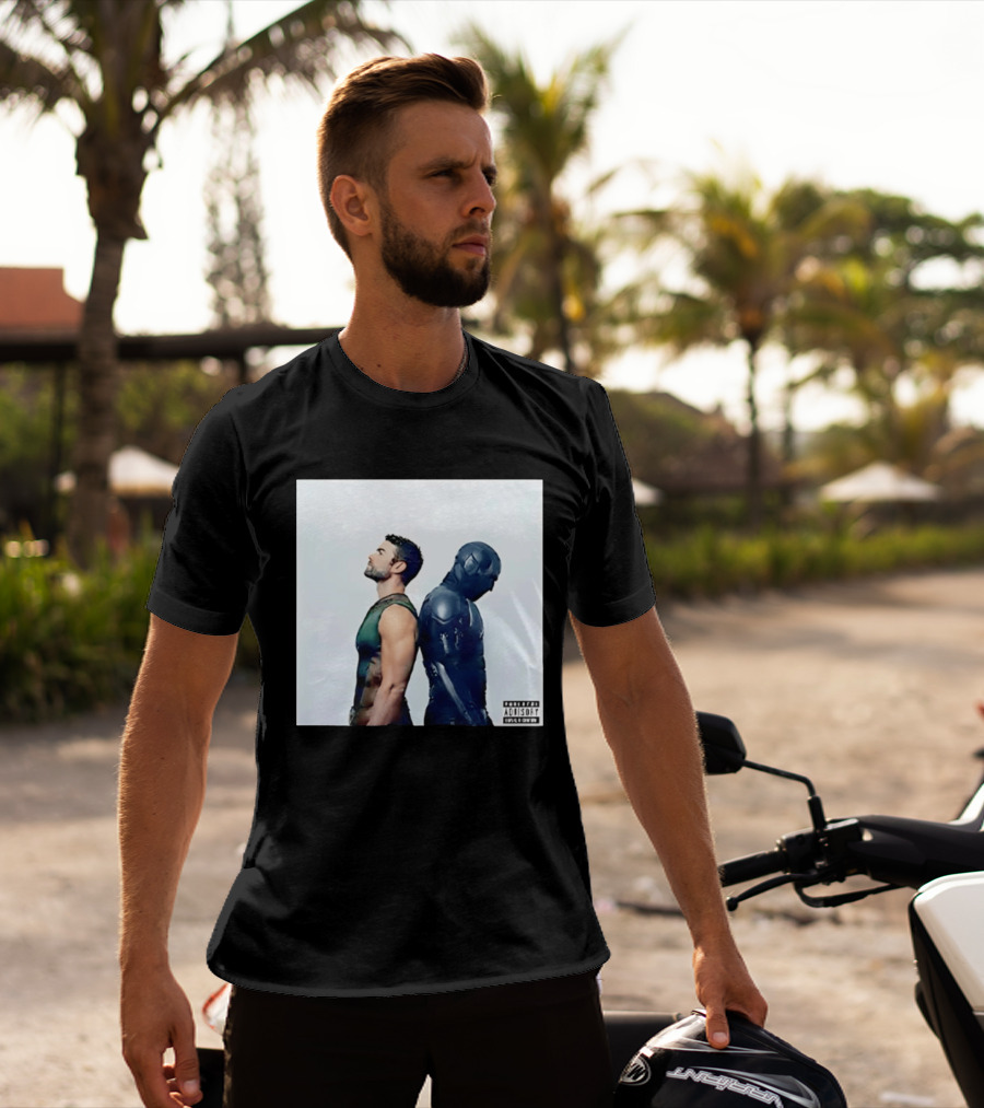 The Deep And Black Noir The Boys Parental Advisory Iconic Character Duo T-Shirt