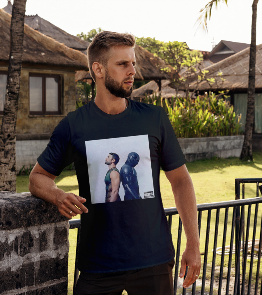 The Deep And Black Noir The Boys Parental Advisory Iconic Character Duo T-Shirt