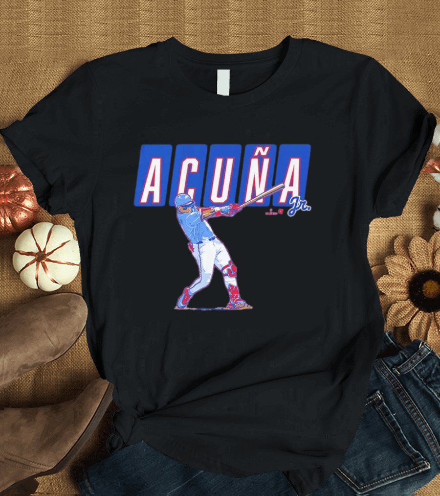 ATL Ronald Acuña Jr Slugger Swing Action T-Shirt