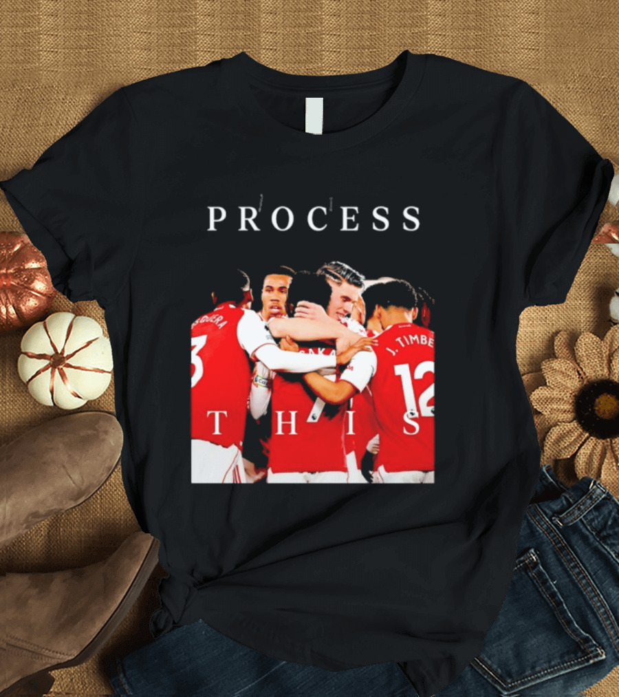Arsenal FC Process This Team Celebration T-Shirt