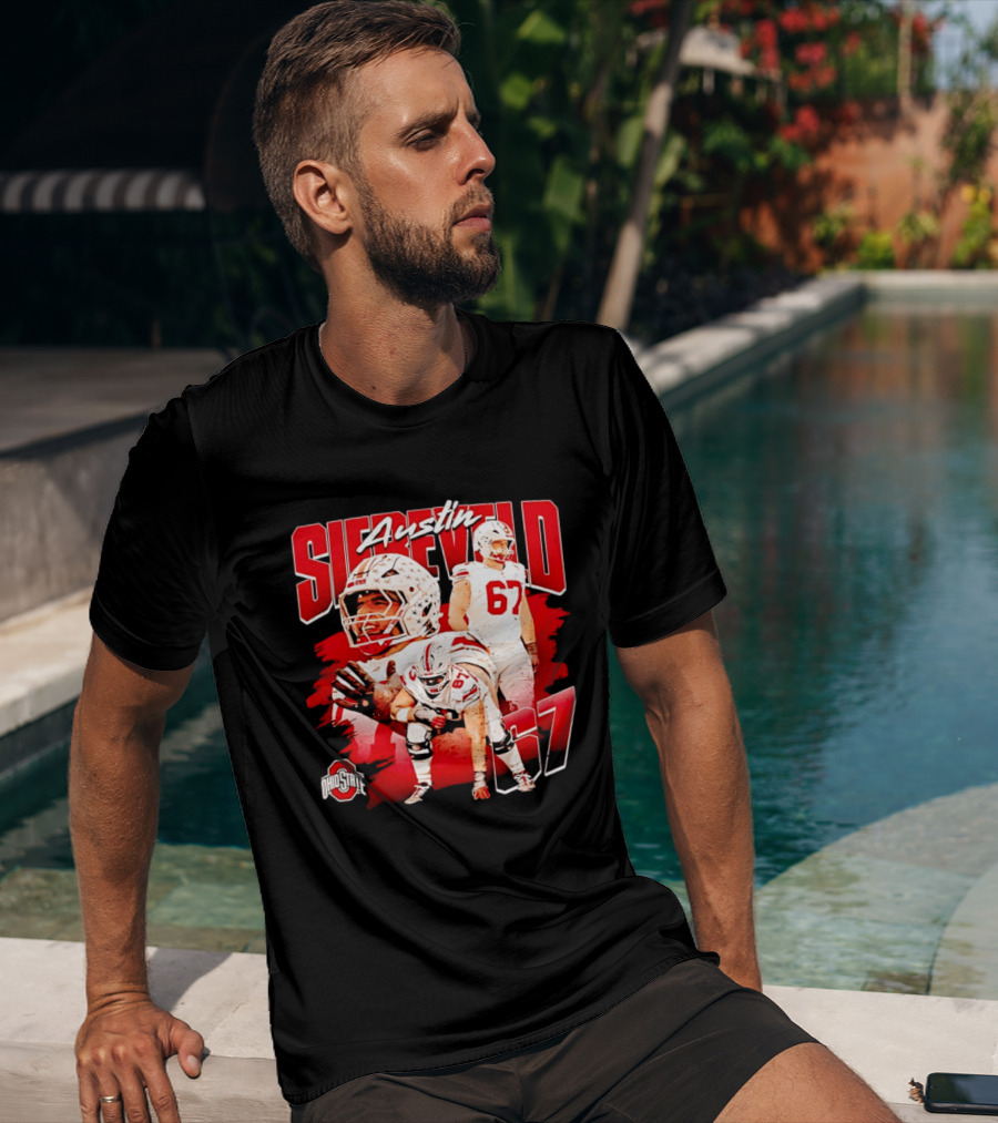Austin Siereveld 67 Ohio State Buckeyes Football Player T-Shirt