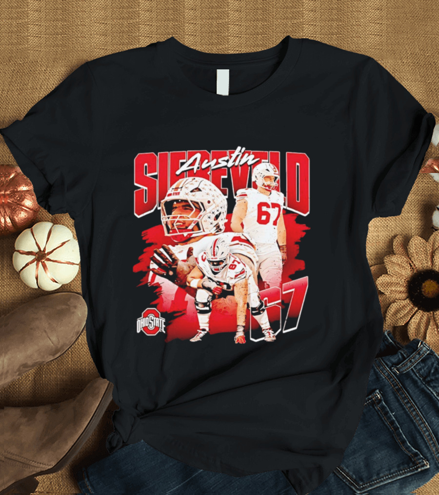 Austin Siereveld 67 Ohio State Buckeyes Football Player T-Shirt