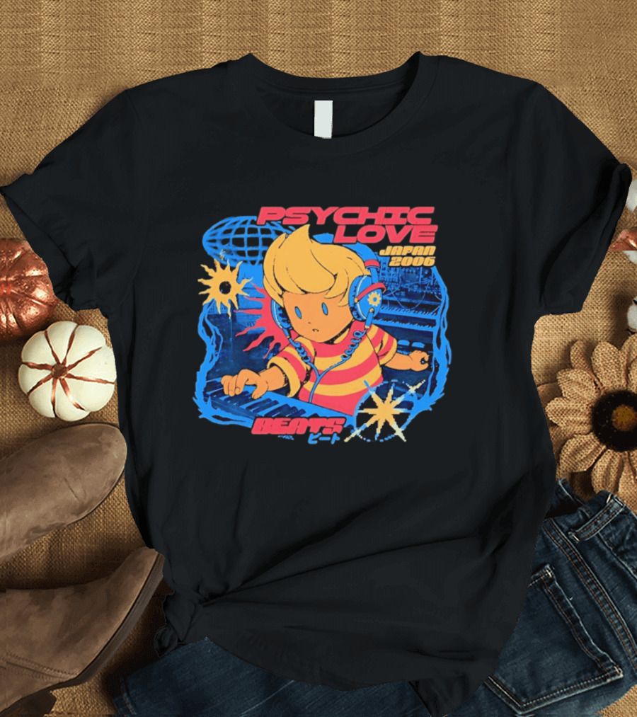 Psychic Love Japan 2006 Beats Retro Gaming Vibe T-Shirt