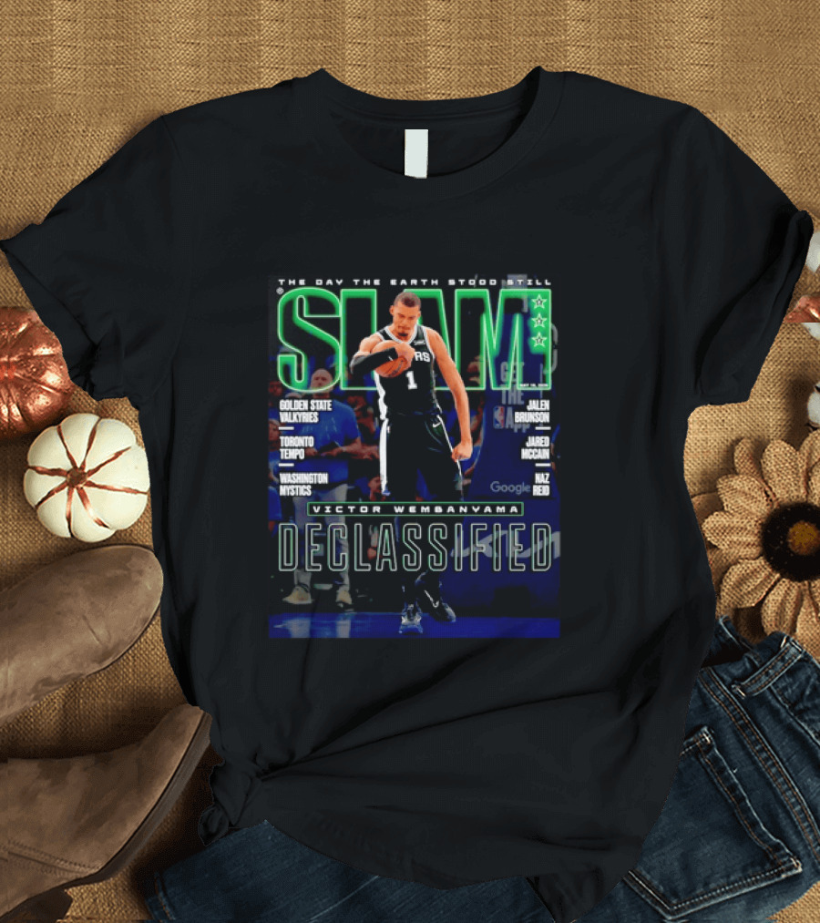 SLAM The Day The Earth Stood Still Victor Wembanyama Declassified San Antonio Spurs T-Shirt