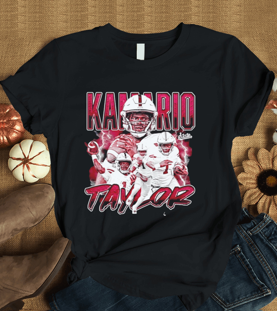 Mississippi State Bulldogs KaMario Taylor Number 1 Football State T-Shirt