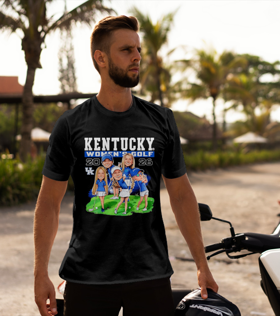 Kentucky Wildcats Women's Golf 2026 Caricature Team Players T-Shirt