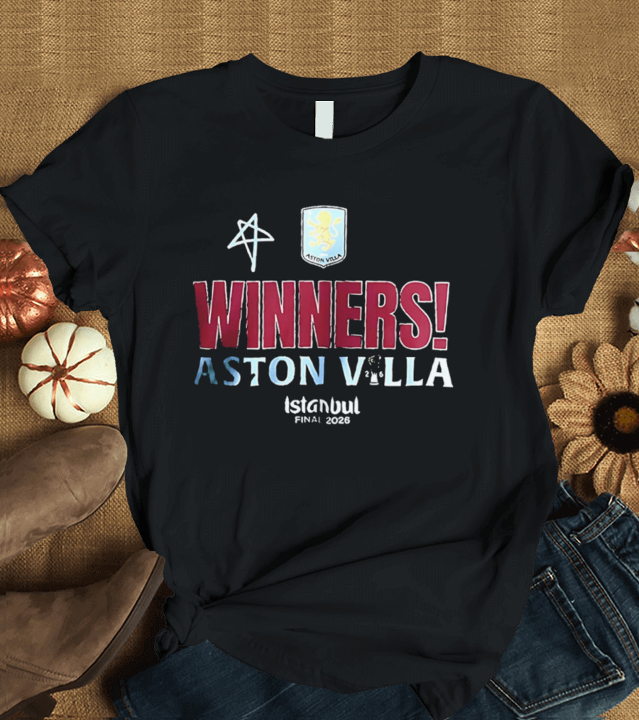 Aston Villa Winners UEFA Europa League Istanbul Final 2026 T-Shirt