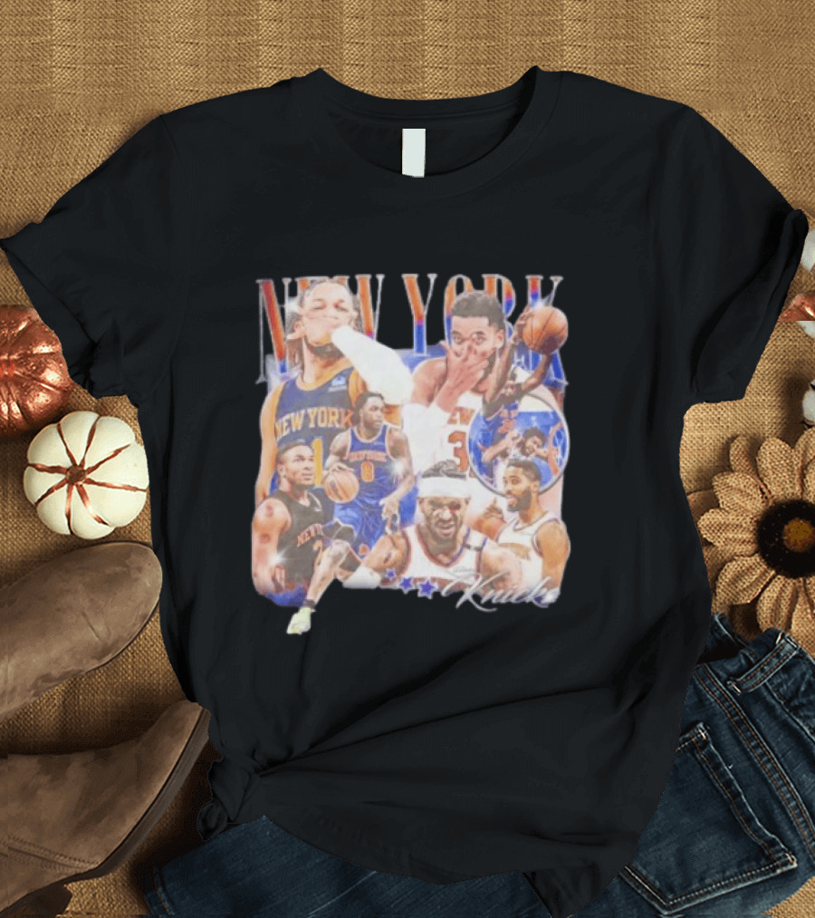 New York Knicks Jalen Brunson NBA Stars Collage T-Shirt
