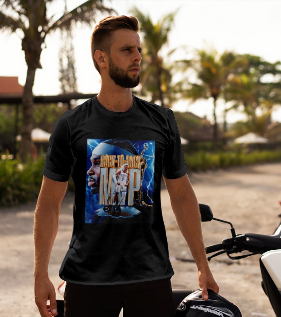 Shai Gilgeous Alexander Oklahoma City Back To Back MVP NBA Thunder T-Shirt