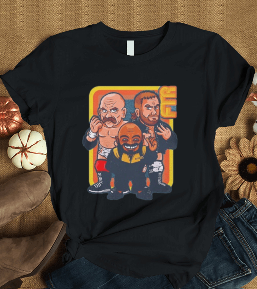 FTR And Stokely Hathaway Cartoon Characters Wrestlers T-Shirt