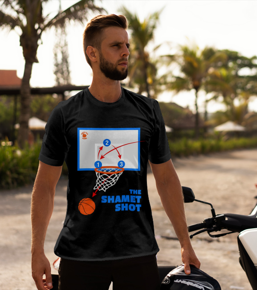 Knicks Fan School The Shamet Shot Diagram New York Knicks T-Shirt