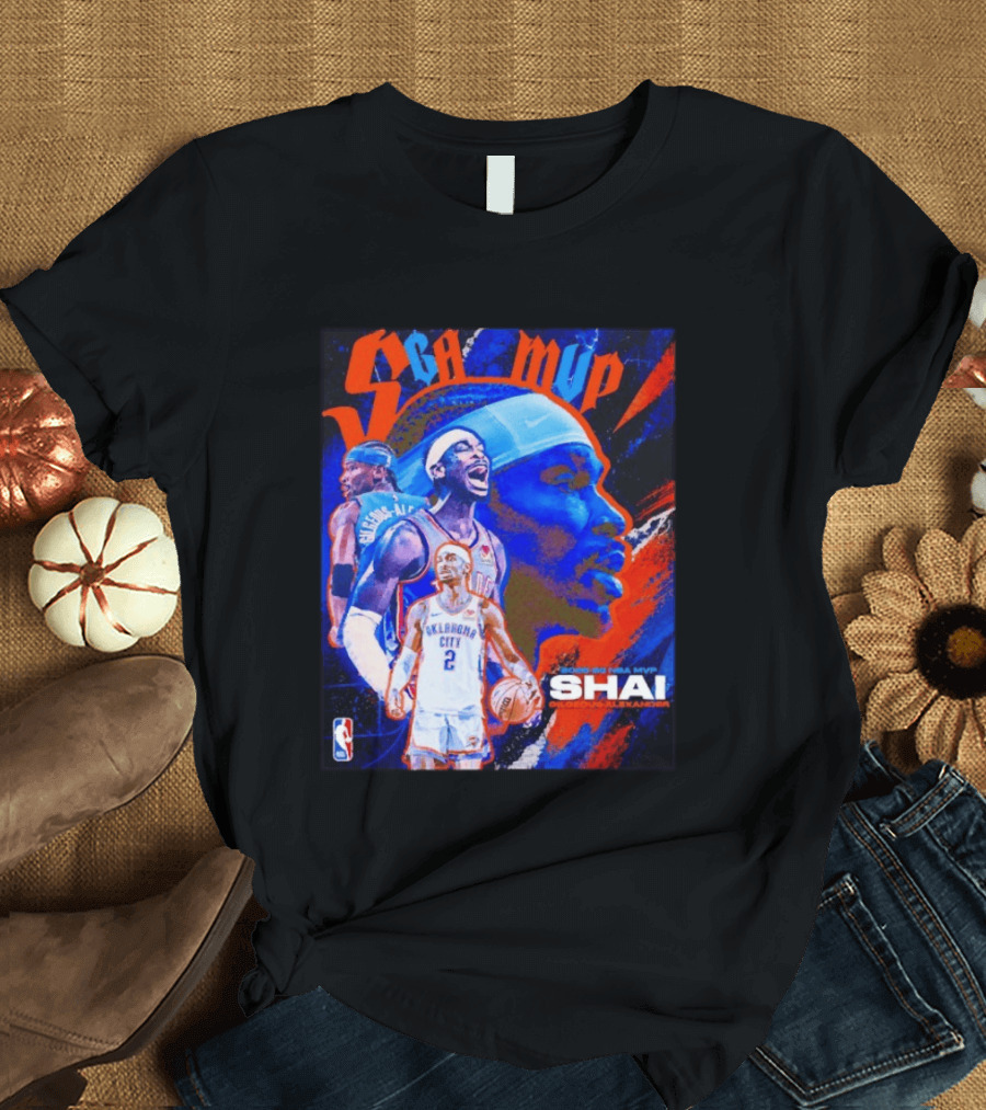 SGA MVP Shai Gilgeous Alexander Oklahoma City 2025 26 NBA MVP T-Shirt