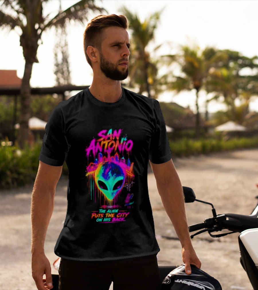 San Antonio Victor Wembanyama Alien Puts The City On His Back T-Shirt