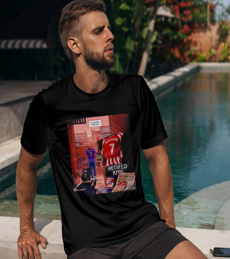 Antoine Griezmann Atlético De Madrid A Legend Forever Retired Kits Griezmann Leaves Atlético A Legend T-Shirt