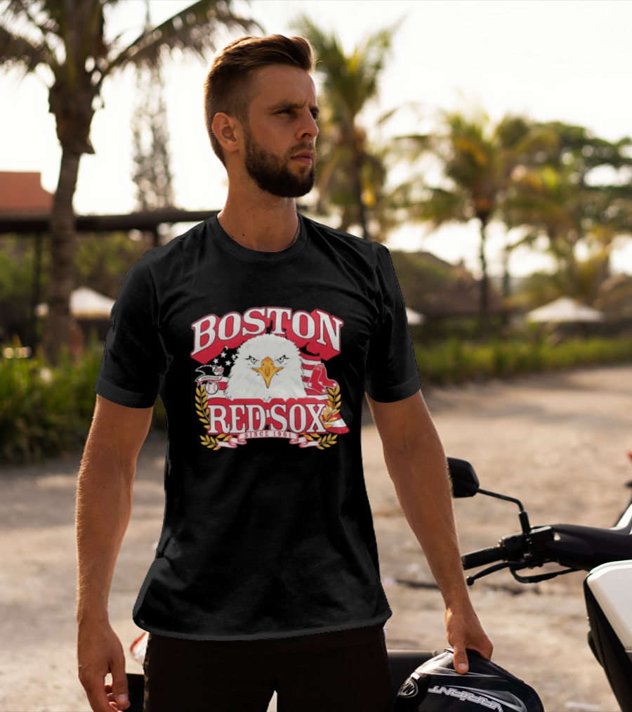 Boston Red Sox American League Eagle Patriotic Celebration Since 1901 T-Shirt