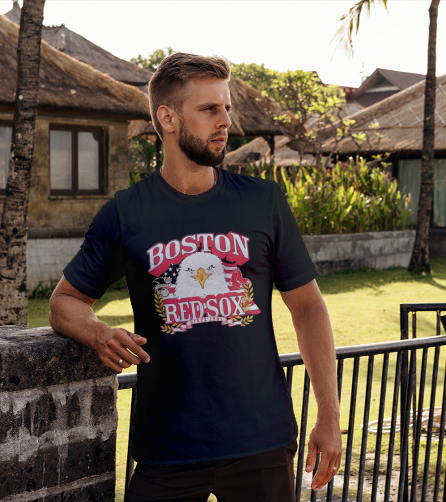 Boston Red Sox American League Eagle Patriotic Celebration Since 1901 T-Shirt