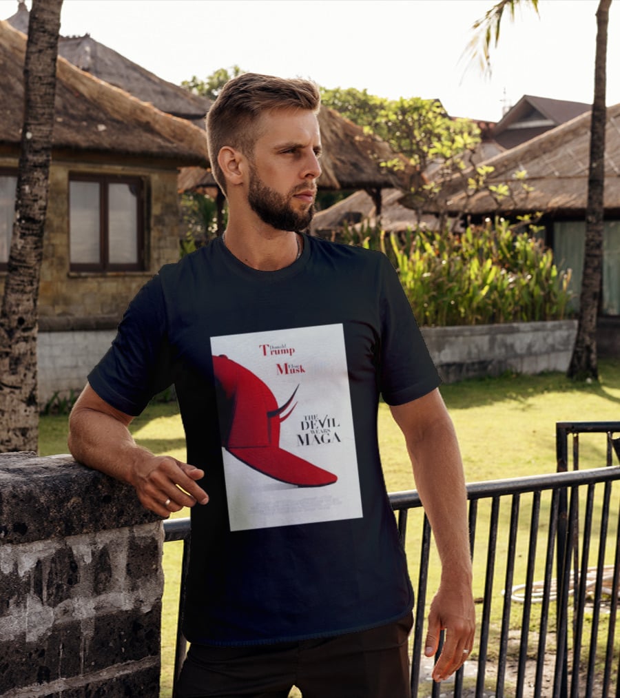 Donald Trump Elon Musk The Devil Wears MAGA Hat With Horns T-Shirt