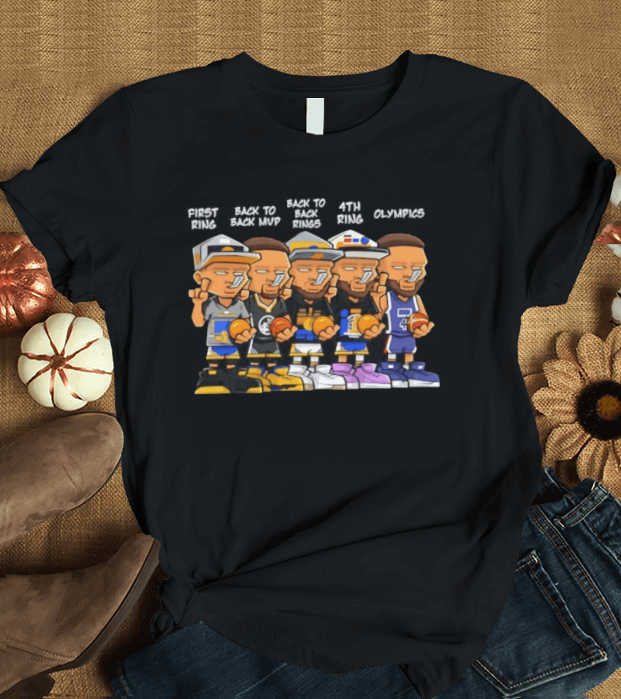 First Ring Back To Back MVPs Back To Back Rings 4th Ring Olympics Career T-Shirt