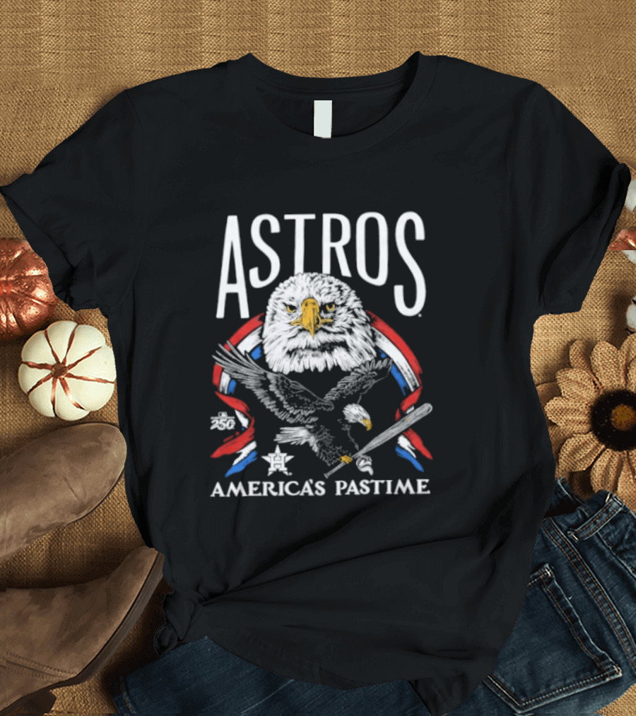 Houston Astros America's Pastime 250th Celebration Bald Eagle T-Shirt