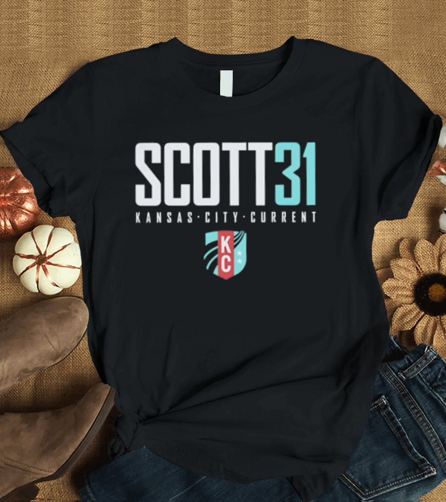 Scott 31 Kansas City Current NWSL KC Shield T-Shirt