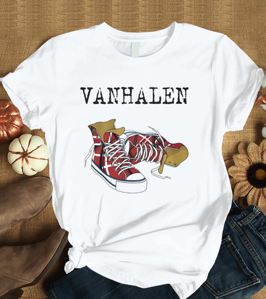 Van Halen Right Here Right Now Tour Red Sneakers T-Shirt