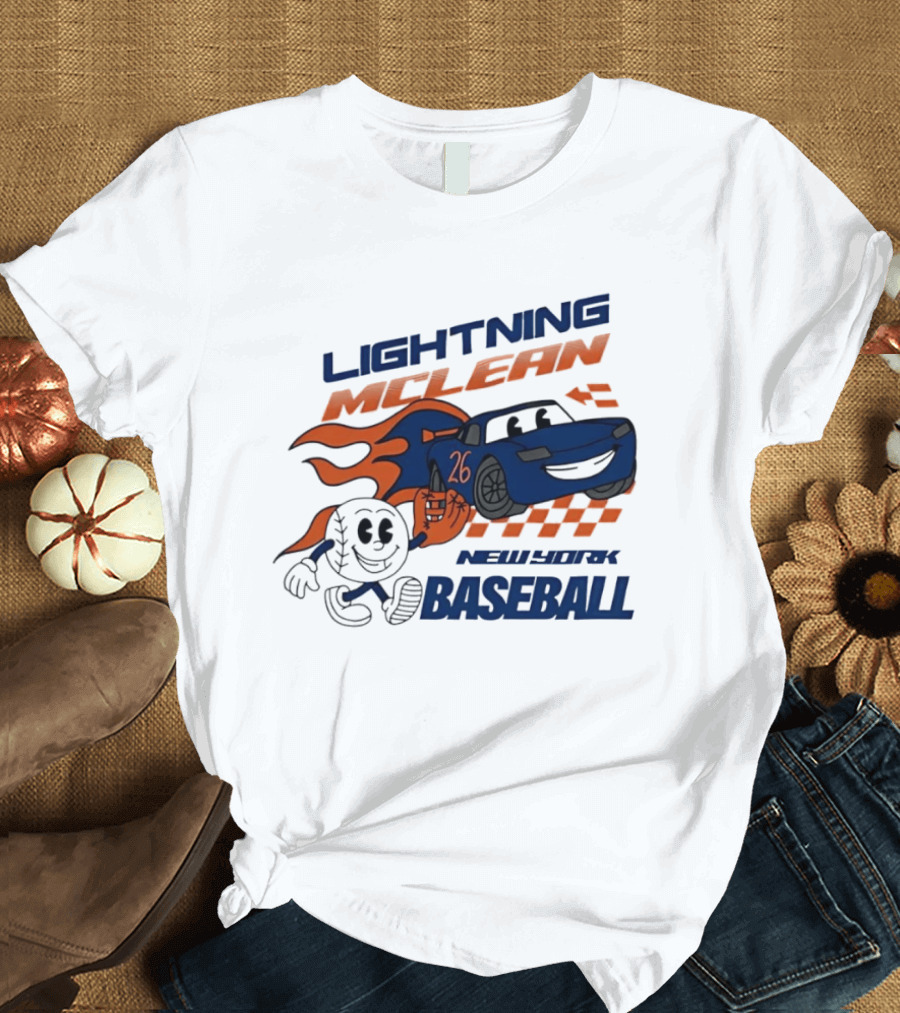 Lightning McLean 26 New York Baseball Players T-Shirt