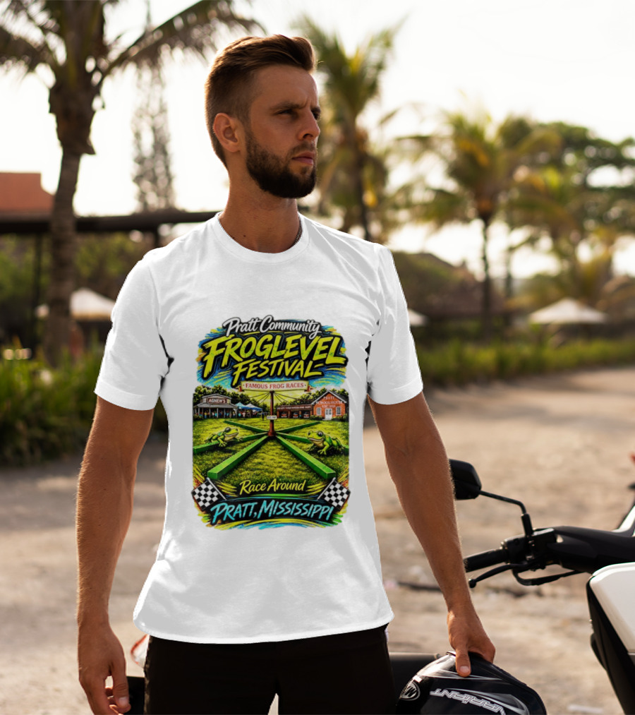 Pratt Community Froglevel Festival Famous Frog Races Race Around Pratt Mississippi T-Shirt