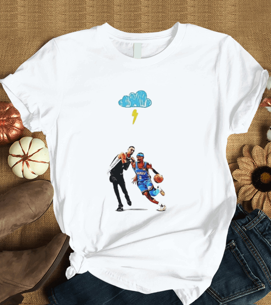 Shai Gilgeous Alexander Oklahoma City Thunder Keldon Johnson San Antonio Spurs Basketball Matchup T-Shirt