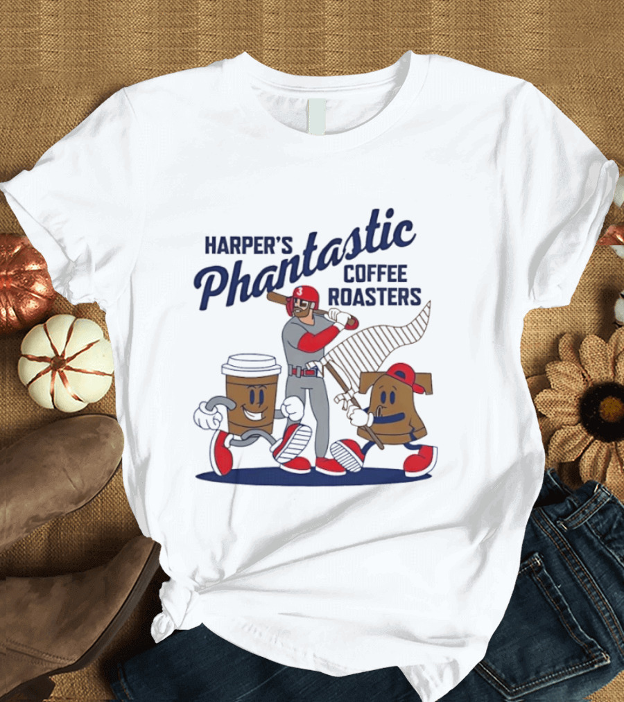 Bryce Harper Philadelphia Phillies MLB Harpers Phantastic Coffee Roasters Baseball T-Shirt