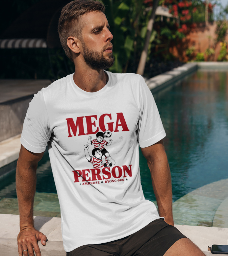 Mega Person Go USA Ambrose Byong Sun Soccer Duo T-Shirt