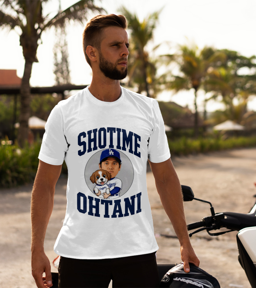 ShoTime Ohtani Los Angeles Dodgers Player With Dog T-Shirt