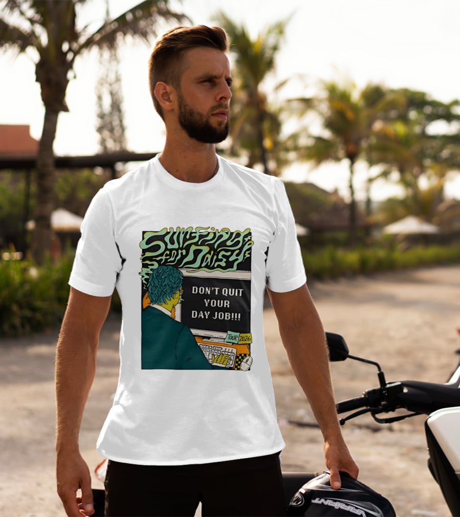 Surfing For Daisy Tour 2026 Don't Quit Your Day Job Retro Comic T-Shirt