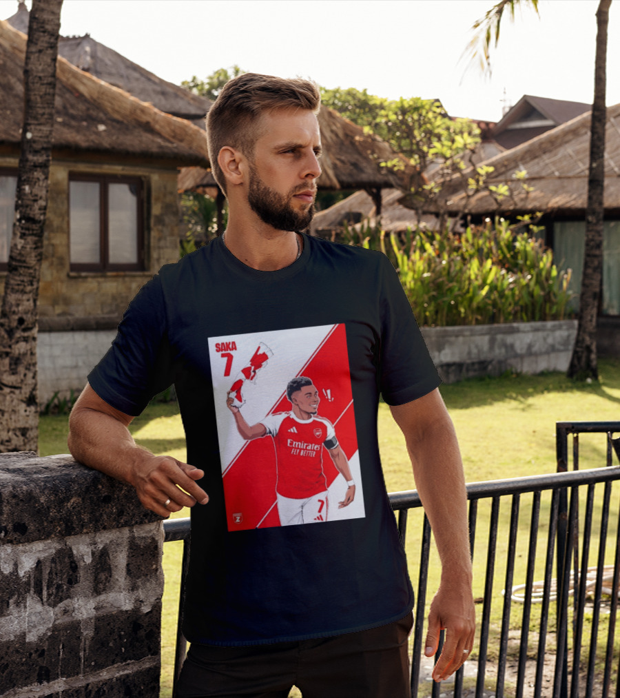 Arsenal F.C. Bukayo Saka 7 Starboy Emirates Fly Better T-Shirt
