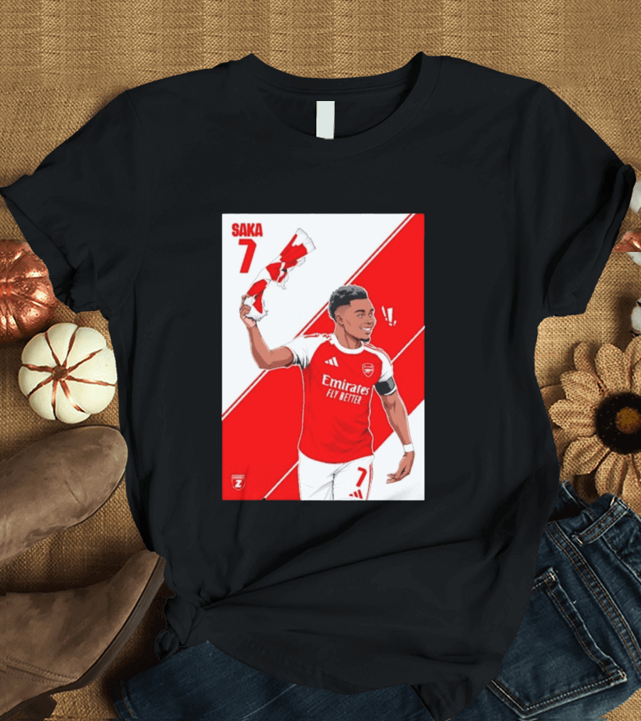 Arsenal F.C. Bukayo Saka 7 Starboy Emirates Fly Better T-Shirt