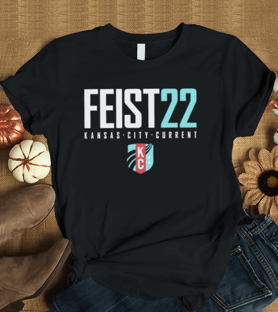 Feist 22 Kansas City Current KC Crest NWSL T-Shirt