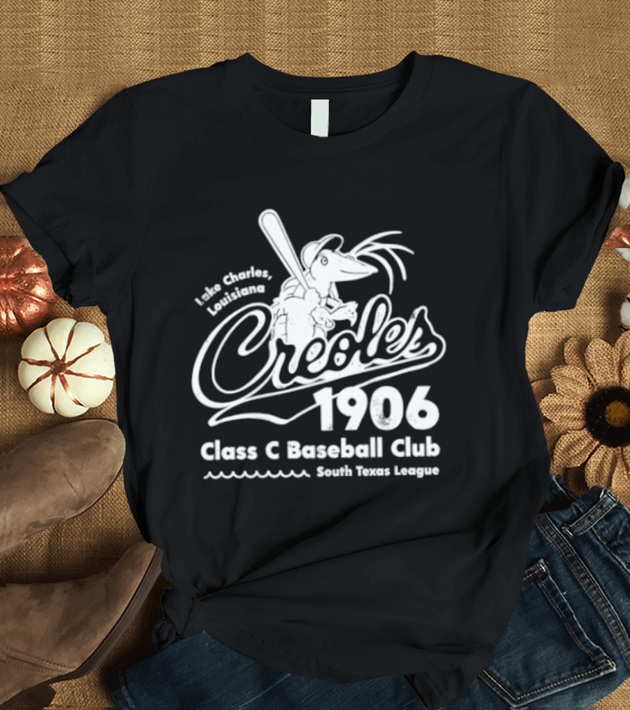 Creoles Lake Charles Louisiana 1906 Class C Baseball Club South Texas League T-Shirt