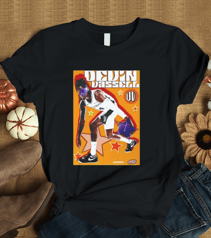 Devin Vassell San Antonio Spurs Basketball Star Orange T-Shirt