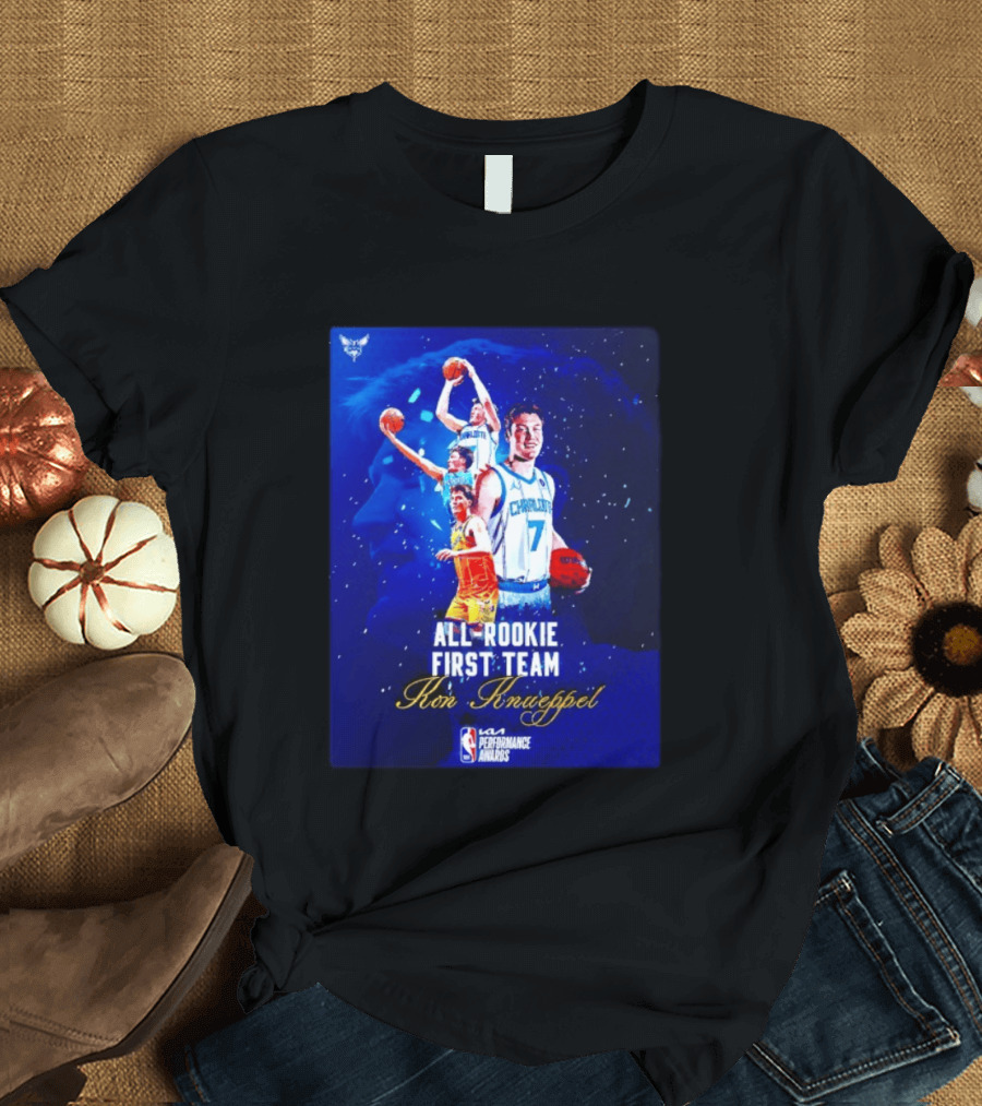 Kon Knueppel Charlotte Hornets All Rookie First Team NBA Performance Awards T-Shirt