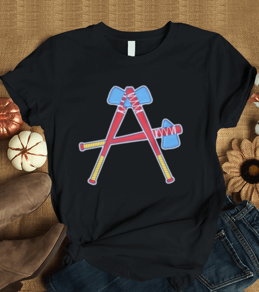 Atlanta Braves Tomahawk A Baseball T-Shirt