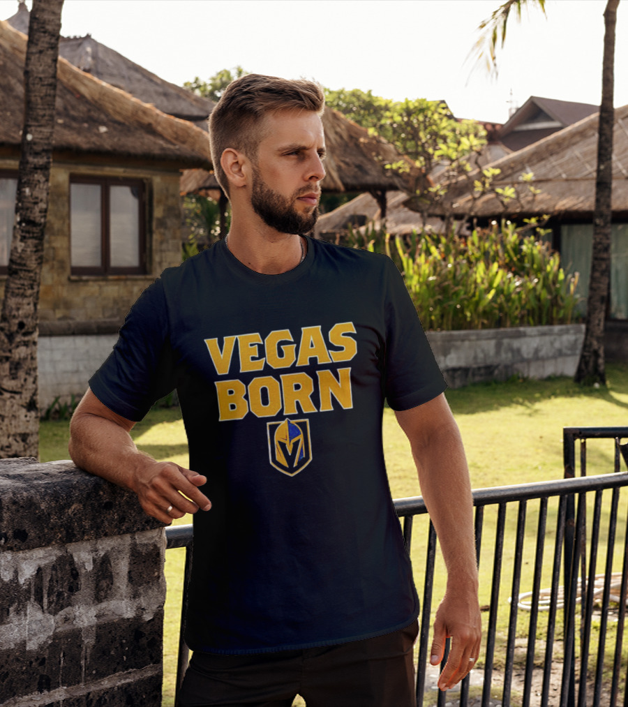 VEGAS BORN Logo Icon Golden Knights T-Shirt