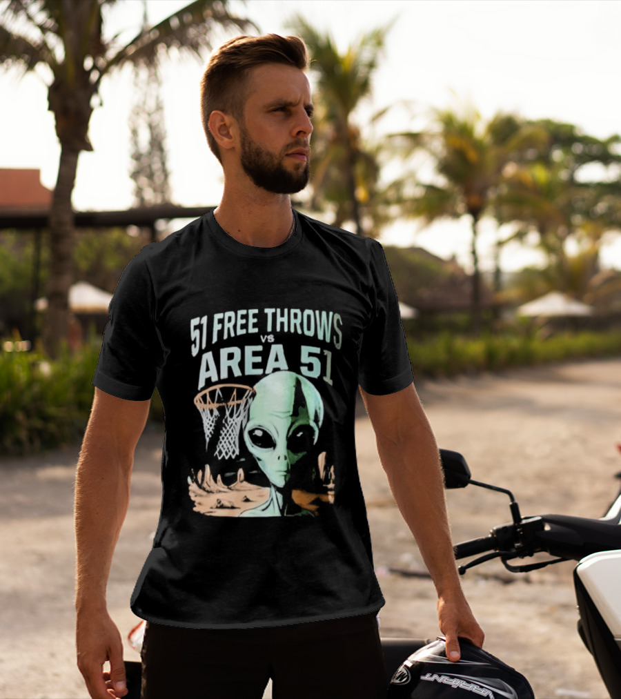 Victor Wembanyama 51 Free Throws Vs Area 51 Alien Basketball T-Shirt