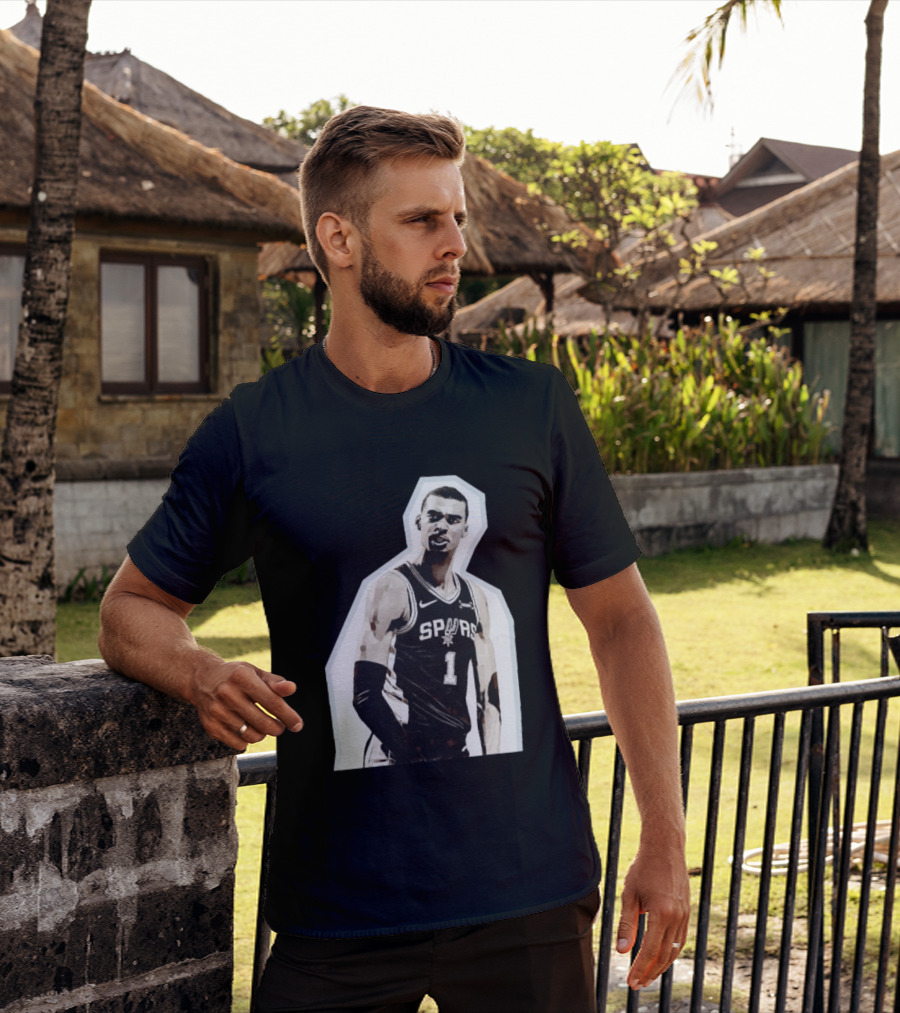 Victor Wembanyama Spurs Number 1 Basketball Jersey T-Shirt