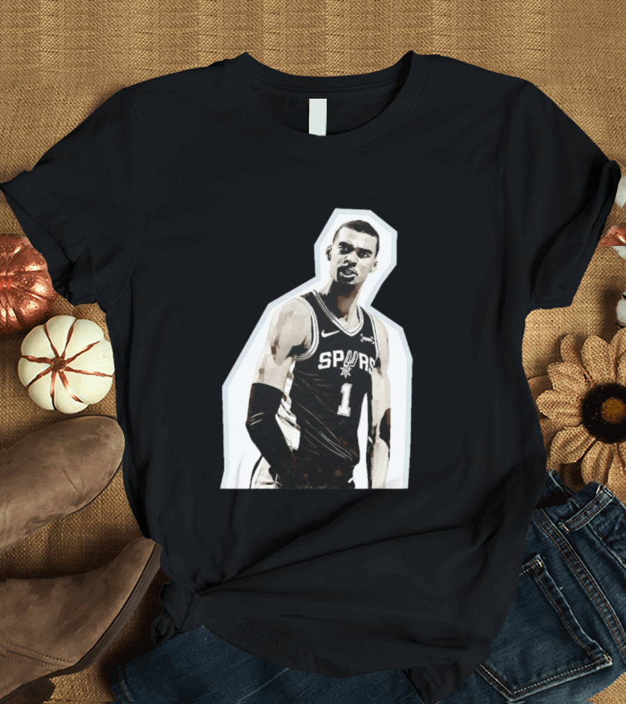Victor Wembanyama Spurs Number 1 Basketball Jersey T-Shirt