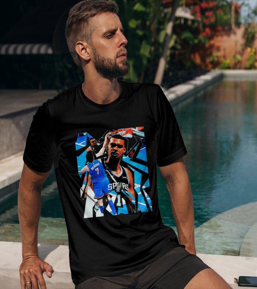 San Antonio Spurs Wembanyama Dunk Showdown With Holmgren T-Shirt