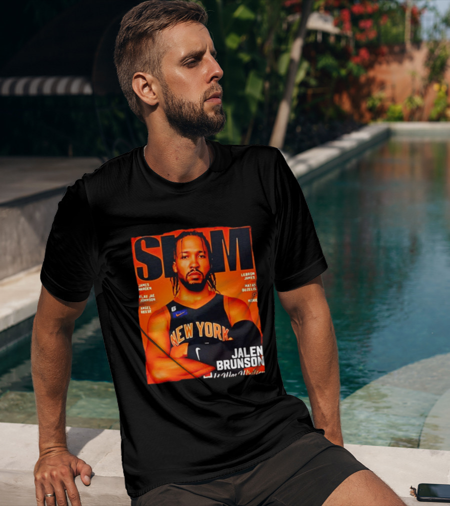 Slam Magazine New York Jalen Brunson Basketball T-Shirt